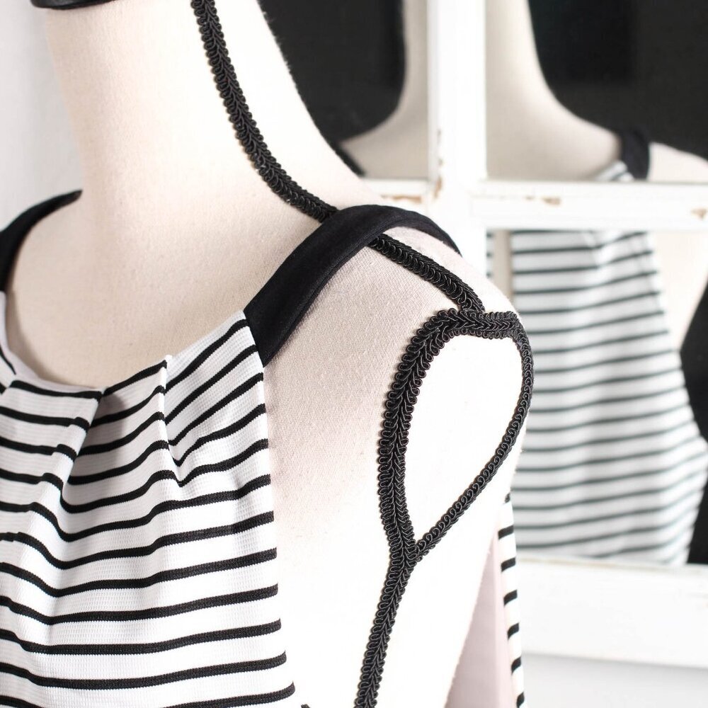Kut from the Kloth Striped Halter Neck Fit & Flare Dress - Size 12 - Picture 5 of 7
